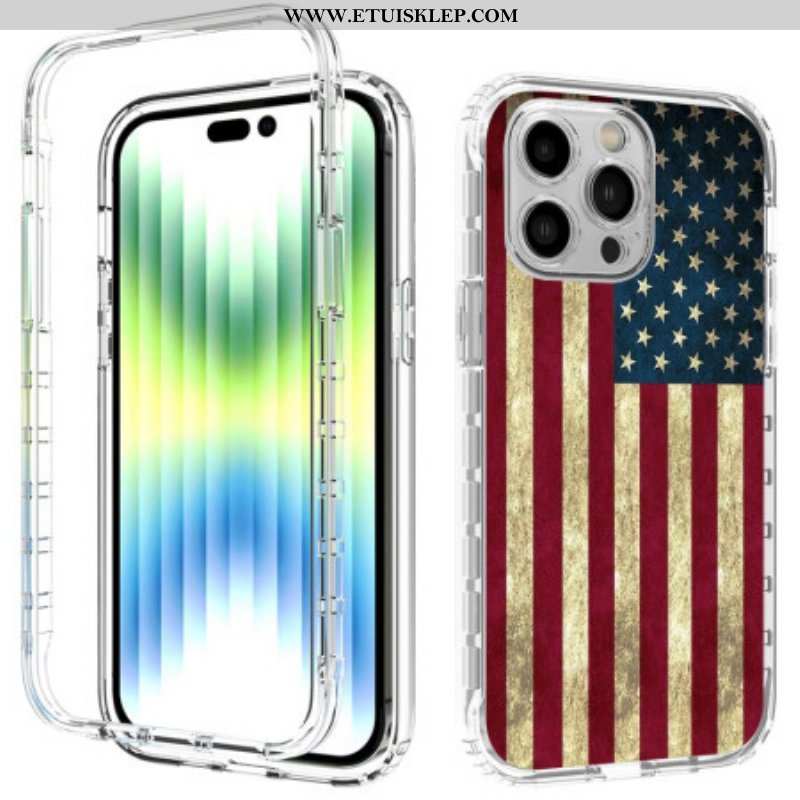 Etui do iPhone 14 Pro Max Ulepszona Flaga Amerykańska